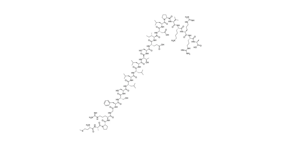 Struktur/Schema zum Beitrag „Humanin“ (Peptidchemie & Qualität)