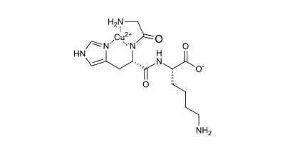 Struktur/Schema zum Beitrag „GHK-Cu Wirkung: Was die Forschung über das Kupferpeptid zeigt“ (Kupferpeptide)
